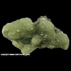 Mineral Specimen: Prehnite from Clifton, Passaic Co., New Jersey Mineral Specimen: Prehnite from Clifton, Passaic Co., New Jersey