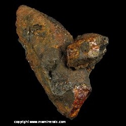 Minerals Specimen: Vanadinite partial Pseudomorph to Descloizite from Abenab Mine, Grootfontein District, Otjozondjupa Region, Namibia Minerals Specimen: Vanadinite partial Pseudomorph to Descloizite from Abenab Mine, Grootfontein District, Otjozondjupa Region, Namibia