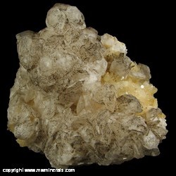 Mineral Specimen: Twinned Calcite on Colemanite with Ulexite from Boron, Kramer District, Kern Co., California, USA Mineral Specimen: Twinned Calcite on Colemanite with Ulexite from Boron, Kramer District, Kern Co., California, USA