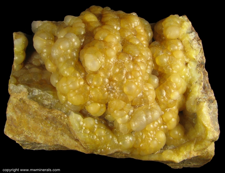 Mineral Specimen: Golden Chalcedony on Flint from Etretat, Seine-Maritime, Haute-Normandie, France