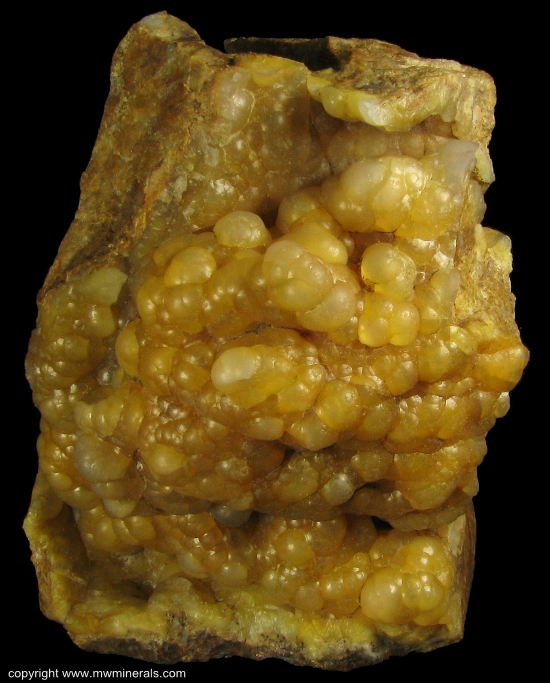 Mineral Specimen: Golden Chalcedony on Flint from Etretat, Seine-Maritime, Haute-Normandie, France