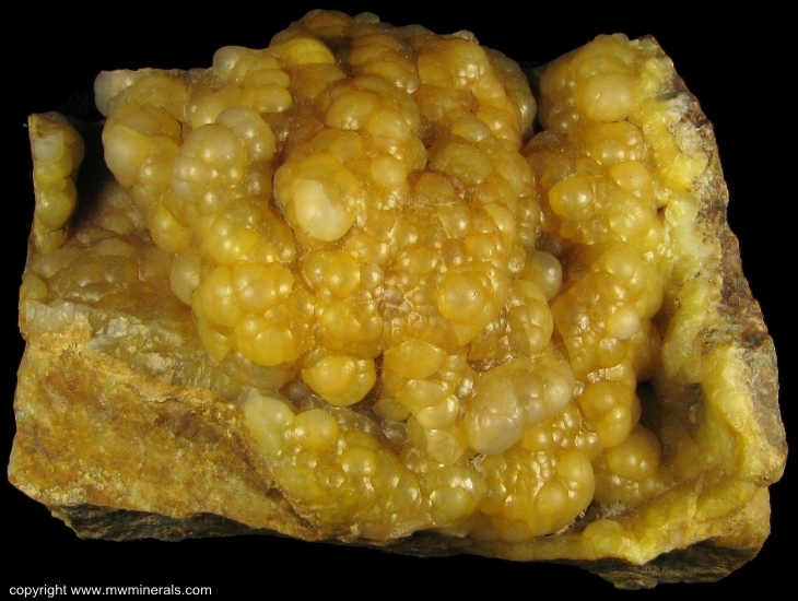 Mineral Specimen: Golden Chalcedony on Flint from Etretat, Seine-Maritime, Haute-Normandie, France