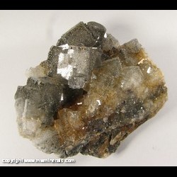Mineral Specimen: Fluorite with Included Marcasite, Bitumen on Bottom from Tideswell, Derbyshire, England Mineral Specimen: Fluorite with Included Marcasite, Bitumen on Bottom from Tideswell, Derbyshire, England