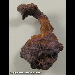 Mineral Specimen: Native Copper Crystals from Rubtsovskoe Cu-Zn-Pb deposit, Rudnyi Altai, Altaiskii Krai, Western-Siberian Region, Russia Mineral Specimen: Native Copper Crystals from Rubtsovskoe Cu-Zn-Pb deposit, Rudnyi Altai, Altaiskii Krai, Western-Siberian Region, Russia