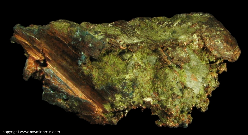 Mineral Specimen: Copper with Chisel Marks from Lake Superior Copper District, Upper Peninsula, Michigan, USA