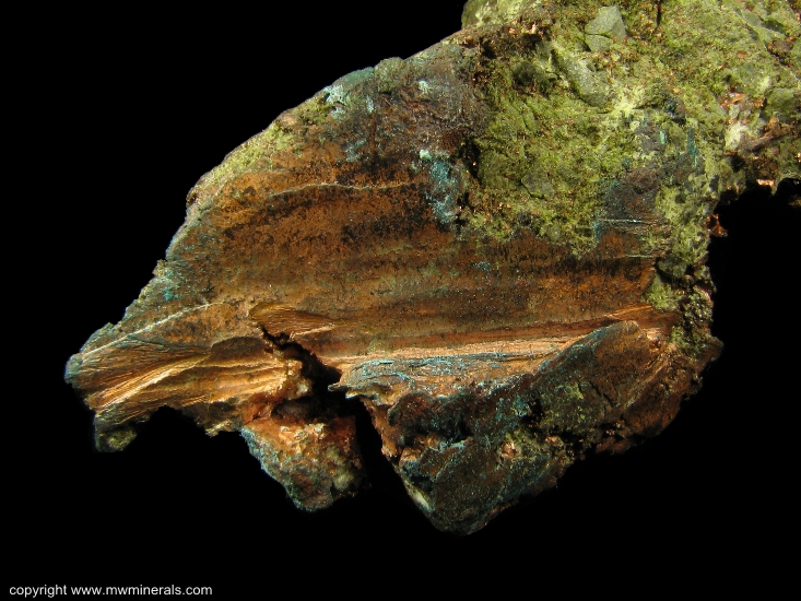 Mineral Specimen: Copper with Chisel Marks from Lake Superior Copper District, Upper Peninsula, Michigan, USA