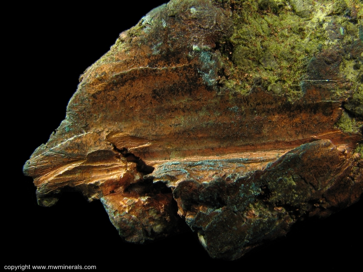 Mineral Specimen: Copper with Chisel Marks from Lake Superior Copper District, Upper Peninsula, Michigan, USA