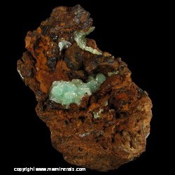Minerals Specimen: Blue Cuprian Adamite from Verkhnii Mine, Dal'negorsk, Kavalerovo Mining District, Primorskiy Kray, Far-Eastern Region, Russia
