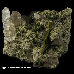 Mineral Specimen: Distored and Etched Quartz, Epidote, Albite from Capelinha, Jequitinhonha Valley, Minas Gerais, Brazil Mineral Specimen: Distored and Etched Quartz, Epidote, Albite from Capelinha, Jequitinhonha Valley, Minas Gerais, Brazil