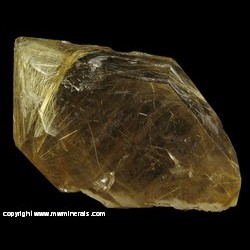 Minerals Specimen: Double Terminated Rutilated Smoky Quartz with Hematite from Novo Horizonte, Bahia, Brazil