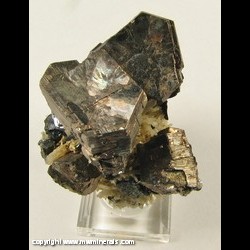 Mineral Specimen: Iridescent Pyrrhotite, Sphalerite, Galena, Quartz from Nikolaevskiy Mine, Dal'negorsk B deposit, Dal'negorsk, Primorskiy Kray, Far-Eastern Region, Russia
