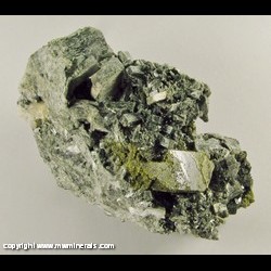 Minerals Specimen: Uralite, Epidote from Calumet Mine, Turret District, Chaffee Co., Colorado, USA Minerals Specimen: Uralite, Epidote from Calumet Mine, Turret District, Chaffee Co., Colorado, USA