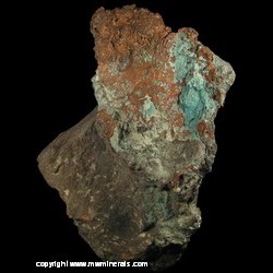 Mineral Specimen: Seam Native Copper Attached to Basalt from Keweenaw Peninsual, Upper Peninsula, Michigan Mineral Specimen: Seam Native Copper Attached to Basalt from Keweenaw Peninsual, Upper Peninsula, Michigan