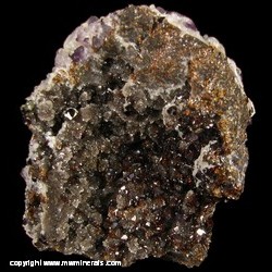Mineral Specimen: Rubyjack Sphalerite, Quartz, Fluorite, Micro Octahedral Pyrite from Hardin Co., Illinois