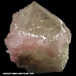 Mineral Specimen: Rose Quartz Crystals on Smoky Quartz from Pitorra Mine, Galileia, Minas Gerais, Brazil