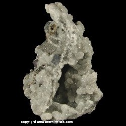 Mineral Specimen: Druze Quartz, Fluorite, Galena, Sphalerite, Calcite from W. L. Deardorf Mine, Cave-In-Rock, Illinois