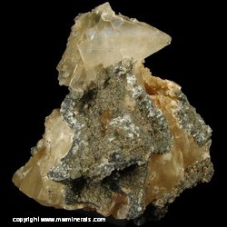 Mineral Specimen: Twinned Calcite from Basalt Quarry, Ambariomiambana, Sambava District, Sava Region, Antsiranana Province, Madagascar