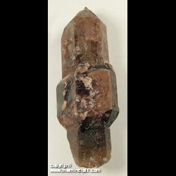 Mineral Specimen: Reverse Scetper Quartz with Included Hematite from Teller Co., Colorado