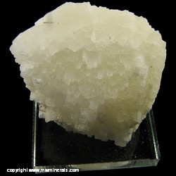 Mineral Specimen: White Prehnite Crystal from Jeffrey Mine, Asbestos, Les Sources RCM, Estrie, Quebec, Canada