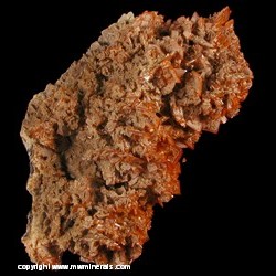 Minerals Specimen: Wulfenite, Calcite from Jianshan Mine, Ruoqiang Co., Bayin'gholin Auton. Pref., Xinjiang Auton. Region, China Minerals Specimen: Wulfenite, Calcite from Jianshan Mine, Ruoqiang Co., Bayin'gholin Auton. Pref., Xinjiang Auton. Region, China