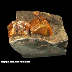 Minerals Specimen: Wulfenite, Barite from Los Lamentos, Chihuahua, Mexico