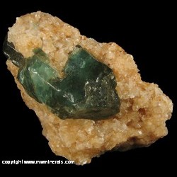 Mineral Specimen: Gemmy Fluorapatite in Calcite from Slyudyanka, Lake Baikal area, Irkutskaya Oblast', Prebaikalia, Eastern-Siberian Region, Russia