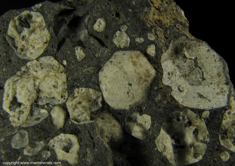 Mineral Specimen: Leucite from Poggio Nibbio, Vico Lake, Viterbo Province, Latium, Italy