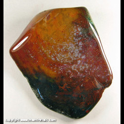 Mineral Specimen: Rainbow Jasper with sections of Bloodstone aka Power 3 from Mumbai District (Bombay District), Maharashtra, India Mineral Specimen: Rainbow Jasper with sections of Bloodstone aka Power 3 from Mumbai District (Bombay District), Maharashtra, India