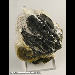 Mineral Specimen: Calcite on Ferberite and Siderite with minor Pyrite from Panasquiera Mines, Panasquiera, Portugal Mineral Specimen: Calcite on Ferberite and Siderite with minor Pyrite from Panasquiera Mines, Panasquiera, Portugal