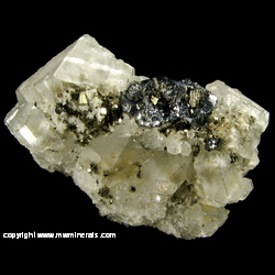 Mineral Specimen: Octahedral Fluorite, Galena, Pyrite, Quartz from Mina San Antonio, East Camp, Santa Eulalia Dist., Mun. de Aquiles Serdan, Chihuahua, Mexico