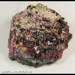 Mineral Specimen: Erythrite, Unidentified Silver Halide from Bou Azer District, Tazenakht, Ouarzazate Prov., Morocco Mineral Specimen: Erythrite, Unidentified Silver Halide from Bou Azer District, Tazenakht, Ouarzazate Prov., Morocco
