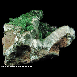 Minerals Specimen: Plancheite, Malachite from M'sesa deposit, Kambove, Katanga, Dem. Rep. of Congo Minerals Specimen: Plancheite, Malachite from M'sesa deposit, Kambove, Katanga, Dem. Rep. of Congo