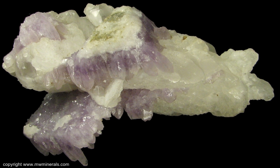 Mineral Specimen: Amethyst and Calcite from Guanajuato, Mun. de Guanajuato, Guanajuato, Mexico