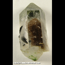Mineral Specimen: Hematite on Quartz with Included Chlorite from Gouveia, Minas Gerais, Brazil Mineral Specimen: Hematite on Quartz with Included Chlorite from Gouveia, Minas Gerais, Brazil