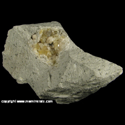 Mineral Specimen: Dresserite, Weloganite from Francon Quarry, Montreal, Quebec, Canada