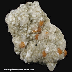 Mineral Specimen: Spessartine Garnet, Quartz, Muscovite from Darrah Pech, Kunar Province, Afghanistan Mineral Specimen: Spessartine Garnet, Quartz, Muscovite from Darrah Pech, Kunar Province, Afghanistan