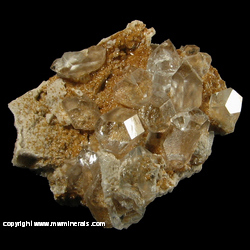 Mineral Specimen: Water Clear Calcite Crystals with Micro Sphalerite Crystals from Lime City, Wood Co., Ohio