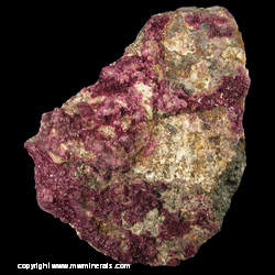 Mineral Specimen: Erythrite, Cobaltite from Sara Alicia Mine, San Bernardo, Mun. de Alamos, Sonora, Mexico Mineral Specimen: Erythrite, Cobaltite from Sara Alicia Mine, San Bernardo, Mun. de Alamos, Sonora, Mexico