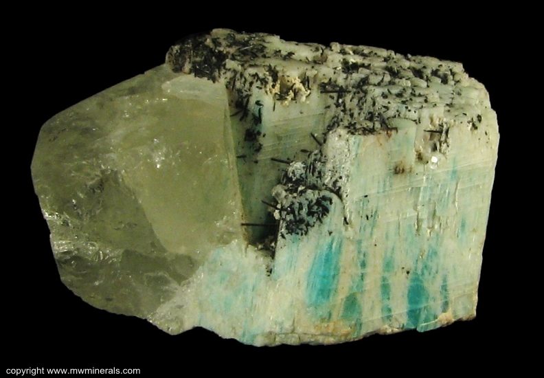Mineral Specimen: Topaz, Amazonite, Tourmaline, Phenakite from Zapot pegmatite, Gillis Range, Fitting District, Mineral Co., Nevada
