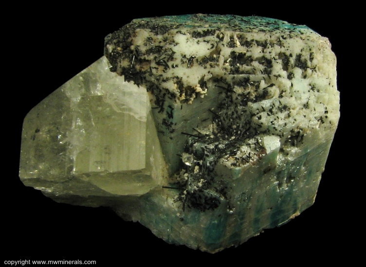 Mineral Specimen: Topaz, Amazonite, Tourmaline, Phenakite from Zapot pegmatite, Gillis Range, Fitting District, Mineral Co., Nevada