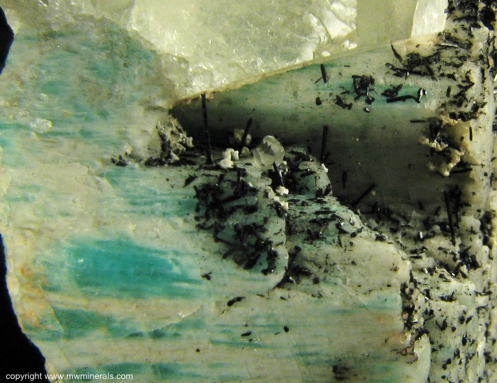 Mineral Specimen: Topaz, Amazonite, Tourmaline, Phenakite from Zapot pegmatite, Gillis Range, Fitting District, Mineral Co., Nevada