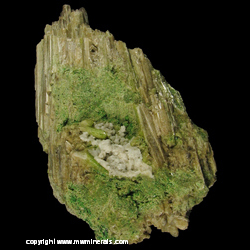 Mineral Specimen: Chrome Grossular Garnet, Diopside variety: Jackstraw with included Chromium, Calcite, minor Chromite from Orford Nickel mine, St-Denis-de-Brompton, Sherbrooke County, Quebec, Canada Mineral Specimen: Chrome Grossular Garnet, Diopside variety: Jackstraw with included Chromium, Calcite, minor Chromite from Orford Nickel mine, St-Denis-de-Brompton, Sherbrooke County, Quebec, Canada