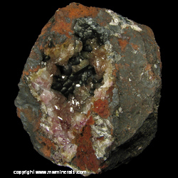 Minerals Specimen: Bicolor Adamite, Goethite from Mina Ojuela, Mapimi, Durango, Mexico