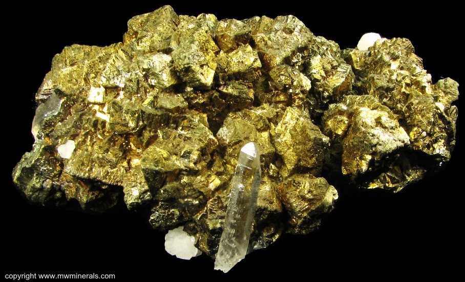 Mineral Specimen: Chalcopyrite with Quartz from Nikolaevskiy Mine, Dal'negorsk, Primorskiy Kray, Far-Eastern Region, Russia