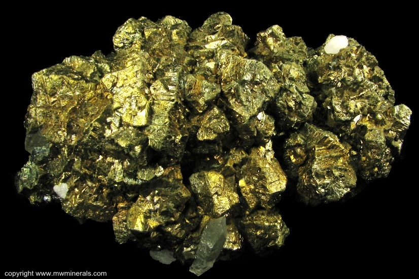 Mineral Specimen: Chalcopyrite with Quartz from Nikolaevskiy Mine, Dal'negorsk, Primorskiy Kray, Far-Eastern Region, Russia