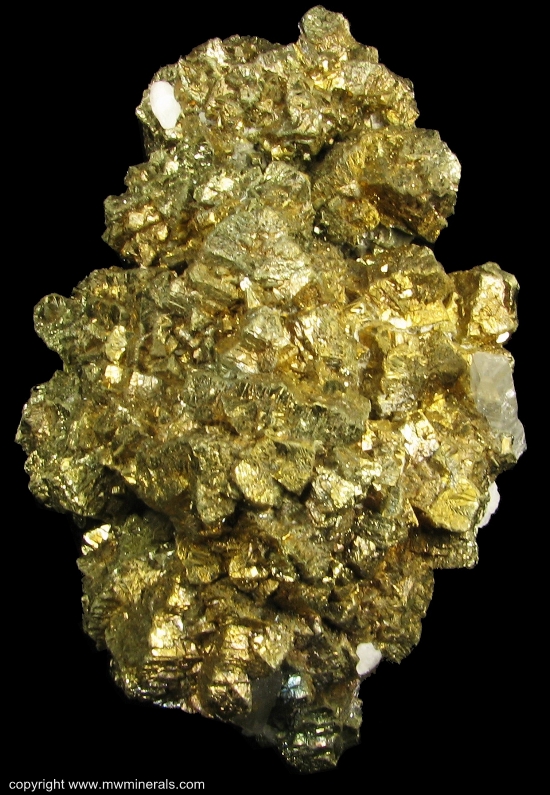 Mineral Specimen: Chalcopyrite with Quartz from Nikolaevskiy Mine, Dal'negorsk, Primorskiy Kray, Far-Eastern Region, Russia