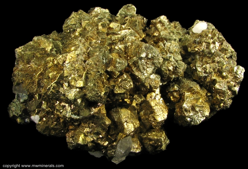 Mineral Specimen: Chalcopyrite with Quartz from Nikolaevskiy Mine, Dal'negorsk, Primorskiy Kray, Far-Eastern Region, Russia