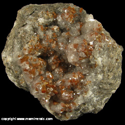 Mineral Specimen: Vanadinite, Calcite from Mina San Carlos, San Carlos, Mun. de Manuel Benavides, Chihuahua, Mexico Mineral Specimen: Vanadinite, Calcite from Mina San Carlos, San Carlos, Mun. de Manuel Benavides, Chihuahua, Mexico