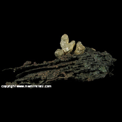 Mineral Specimen: Silver Crystals on Copper Haflbreed from White Pine Mine, White Pine, Ontonagon Co.. Michigan Mineral Specimen: Silver Crystals on Copper Haflbreed from White Pine Mine, White Pine, Ontonagon Co.. Michigan