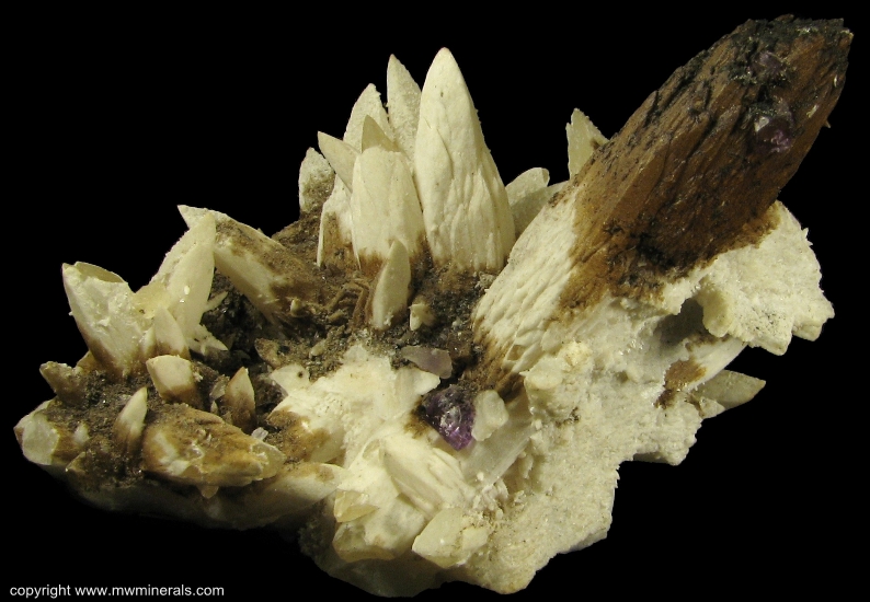 Mineral Specimen: Calcite covered with Bitumen with Fluorite from Cave-In-Rock, Hardin County, Illinois